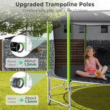 Lyromix Upgraded 16FT Trampoline for Kids and Adults, Large Outdoor Trampoline with Basketball Hoop and Enclosure Net, Capacity for 5-8 Kids and Adults Lyromix