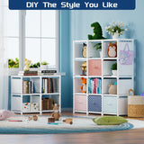 Mavivegue Book Shelf, 20 Cube Storage Organizer, DIY Bookcase, Metal Cube Bookshelf, Tall Book case for Bedroom, Living Room, Office, Closet Storage Organizer, Black Cubicle Storage Rack-White Mavivegue