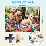 Jeacirio 100 Piece Puzzles for Kids Ages 4-6 - Cats & Dogs Party Jigsaw Puzzles - Cute Puzzles for Kids Ages 8-10 Kids Puzzles Ages 5-8 Educational Search & Find Toy Preschool Puzzles 4-Pack 15"x11" Jeacirio