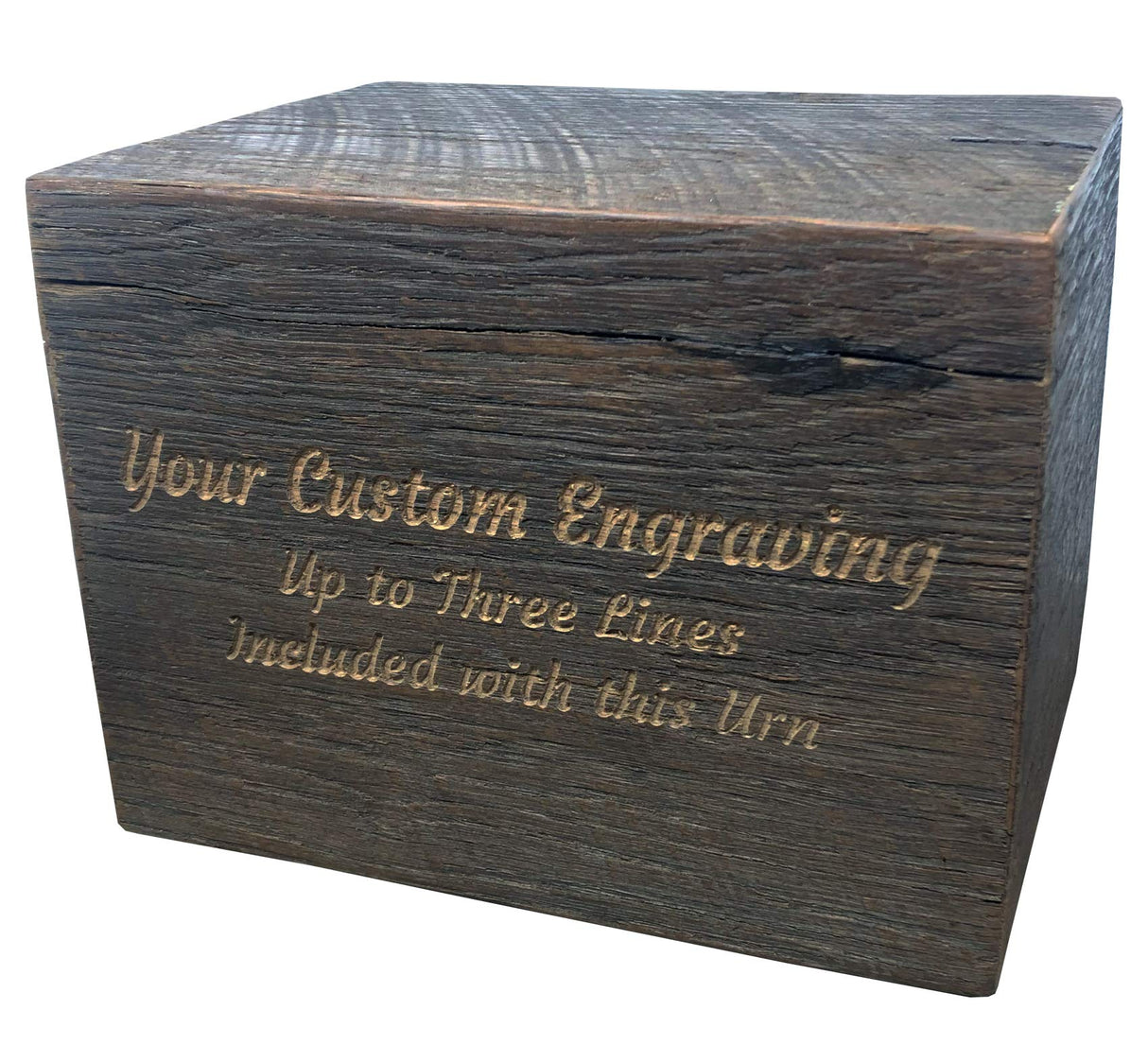 Reclaimed Barnwood Cremation Urn - Made in USA - Authentic Knots and Holes Visible on The Urn - Colors Will Vary Momentful Life
