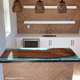 Deep Pour Epoxy Resin Liquid Glass 48 oz Kit, 2-4 inch Super Clear Amazing Flower Casting Resin Kit, Wood Inlay High Temp Heat UV Resistant Epoxy, Bubble Free Food Grade Safe Low Viscosity FGCI