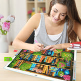 JOOZ Large Diamond Art Kits for Adults - 5D Book Diamond Painting Kits for Adults, DIY Full Drill Bookshelf Plant Diamond Art Painting, Bookshelf Gem Art Kits for Home Wall Decor 27.5x15.7 Inch JOOZ