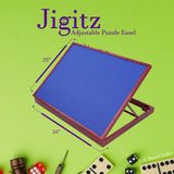 Jigitz 1500 Piece Jigsaw Puzzle Board Easel - Fold and Tilt Adjustable Felt Puzzle Board Tabletop Jigsaw Easel Board - 26" x 35" Portable Tabletop Puzzle Saver Jigitz