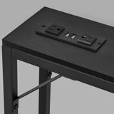 HOMCENES 5.9" Narrow Console Sofa Table with Power Outlets and USB Ports, Skinny Sofa Table with Charging Station, Slim Behind Couch Table, Entryway Display Shelf, for Living Room HOMCENES