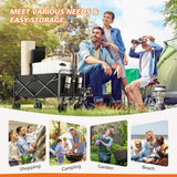 Sweetcrispy Collapsible Foldable Wagon Cart, Large Capacity Garden Beach Cart with All-Terrain Wheels, Heavy Duty Utility Grocery Wagon with Drink Holders for Shopping Sports Camping - 30IN Black Sweetcrispy