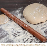 Aisoso French Rolling Pin, 17.7 Inches Wood Rolling Pin for Baking Extra Long Thickened, Classic Wooden Dough Roller for Fondant Pizza Pie Crust Cookie Pastry, Essential Kitchen Utensil, Brown Aisoso