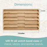 ATP MODERN Wooden Watch Band Organizer - Works with All Apple Watch Bands - Watch Band Holder - Wooden Watch Stand Display - Compatible with All Apple iWatch Bands - Solid Wood Design ATP MODERN