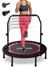 Kanchimi 40" Folding Mini Fitness Indoor Exercise Workout Rebounder Trampoline with Handle, Max Load 330lbs(Black) Kanchimi