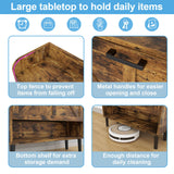 HOMEFORT Shoe Storage Cabinet for Entryway, Slim Shoe Organizer with Two Flip Drawers, Narrow Shoe Rack Cabinet with Wood Legs, Farmhouse Hidden Shoe Cabinet for Front Door Entrance,Rustic Brown HOMEFORT