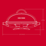 George Foreman Indoor Outdoor Electric Grill, Non-Stick Grill Griddle Plate, Healthy Grilling Drip Tray Reduces Fat, Portable Barbeque George Foreman