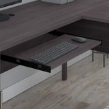 Bush SET002SG Somerset 60-Inch W L-Shaped Desk with Hutch, Storm Gray Bush Business Furniture