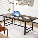 Tribesigns 70.8" Executive Desk, Industrial Large Wood Home Office Desk, Modern Simple Style Laptop Desk Study Writing Table Computer Desk for Home Office Tribesigns