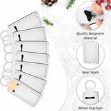 Patelai 30 Pcs Sublimation Blanks Wristlet Lanyards and Lipstick Holder Keychains Set, Blank Neoprene Wristlet Sublimation Lanyards Strap Blank Lipstick Keychain Holder for DIY Craft Heat Transfer Patelai