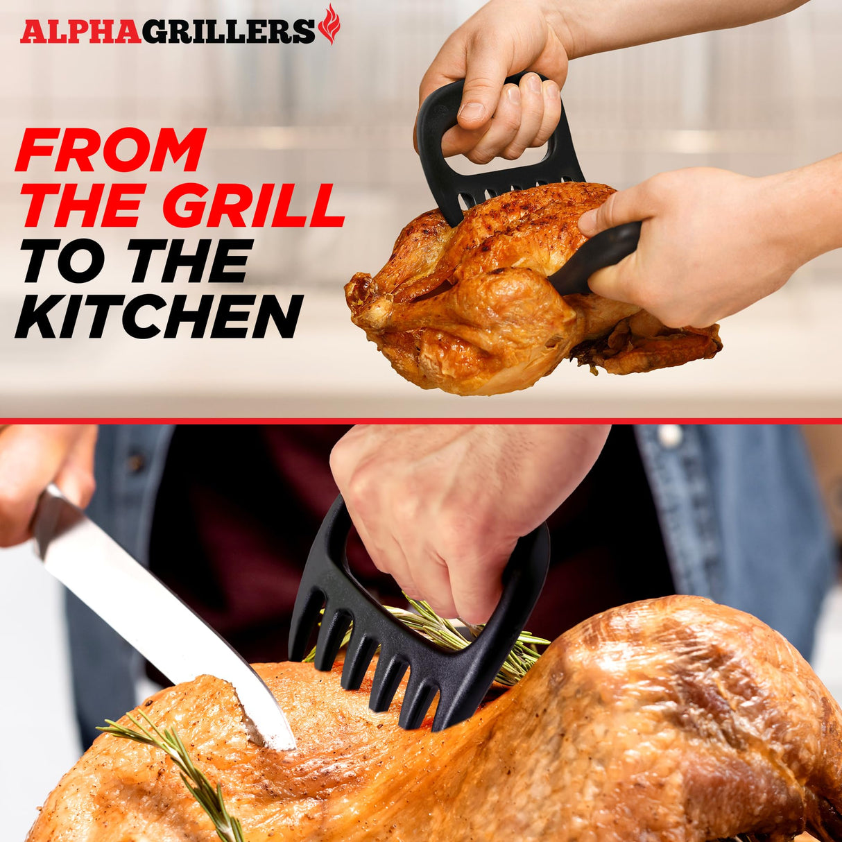 Meat Shredder Claws - BBQ Smoker Accessories Pulled Pork Tool - Barbecue Grilling Gifts for Men Valentines Day Gifts for Him Alpha Grillers