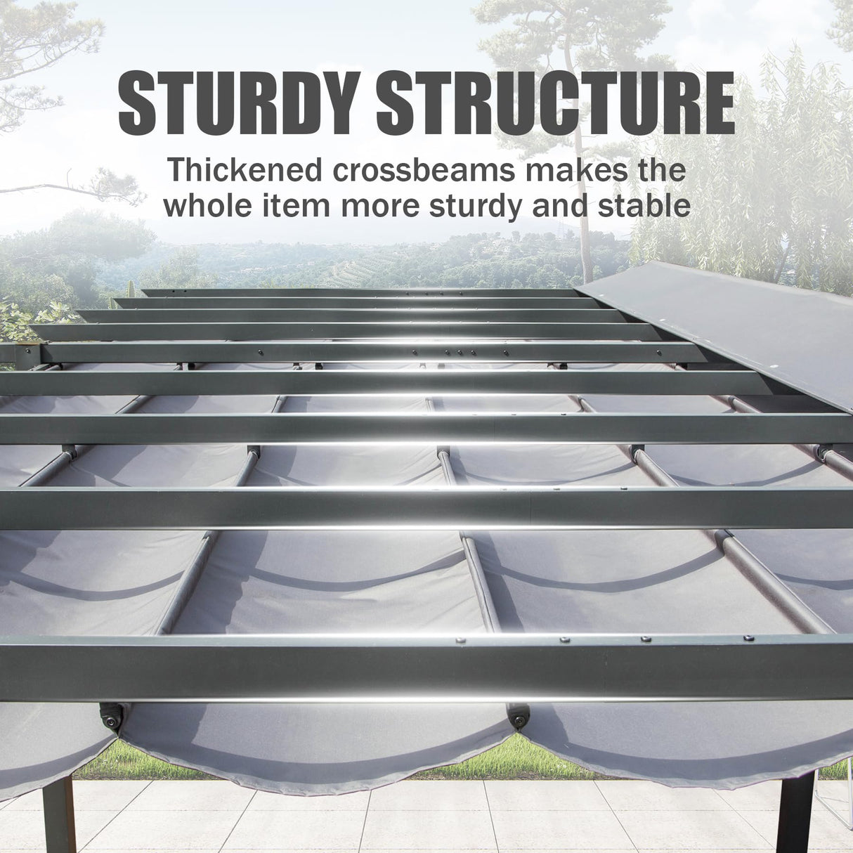 Domi Outdoor Living 11' X 20' Outdoor Pergola with Retractable Canopy Aluminum Shelter Sun Shade Grape Trellis for Patio, Backyard and Lawn, Gray domi outdoor living