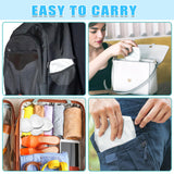 Mototo 30 Pieces Foldable Flying Disc Fans with Bag Folding Pocket Toy Set DIY Creative Gift Handheld Fabric Fan for Fun Party Favors Summer Outdoor Activity Game Halloween, White Mototo