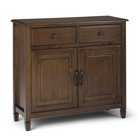 SIMPLIHOME Connaught SOLID WOOD 40 Inch Wide Traditional Storage Cabinet in Rustic Natural Aged Brown, For the Living Room, Entryway and Family Room SIMPLIHOME