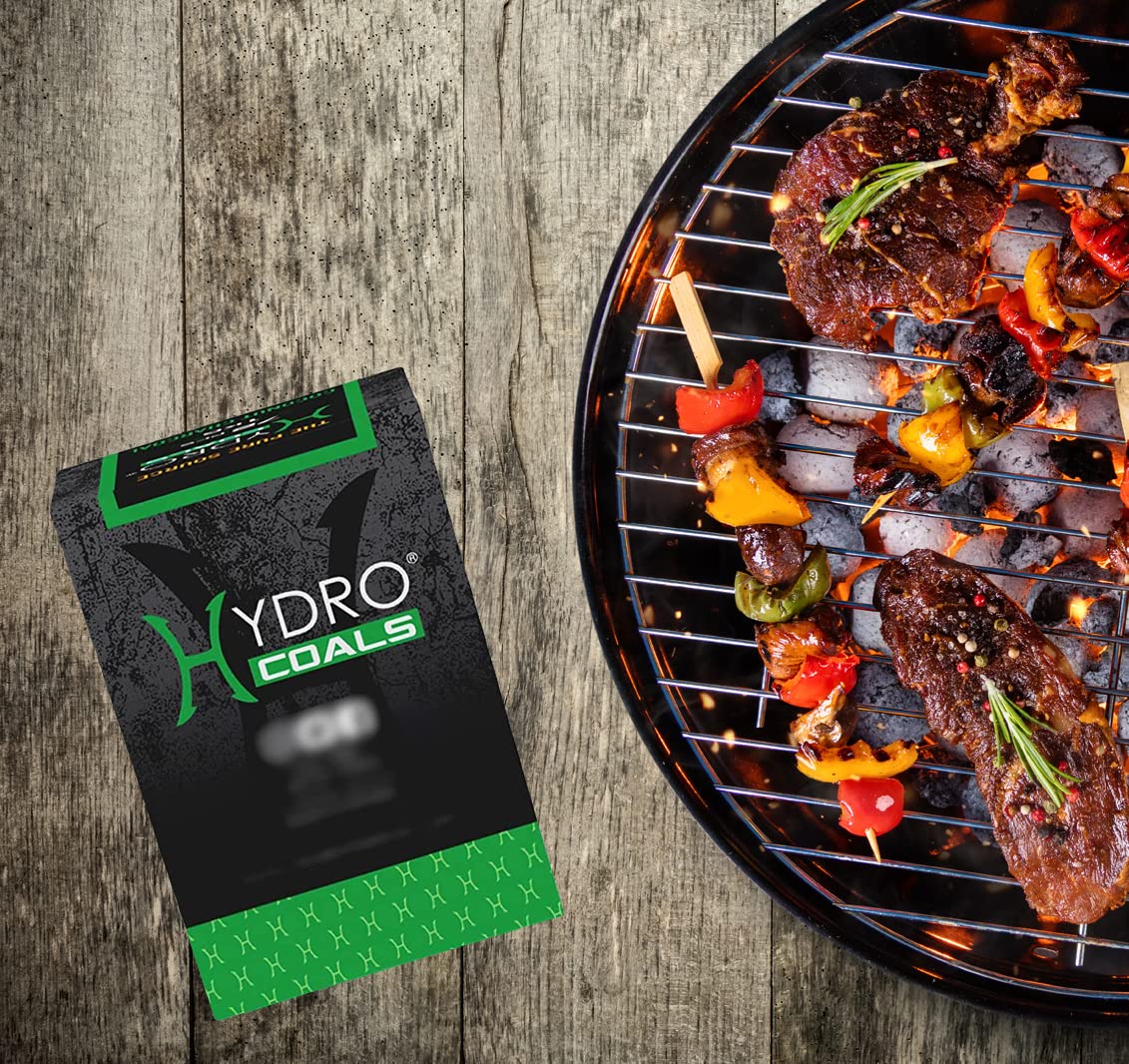 Hydro Coconut Charcoal - Ultimate Grilling & BBQ Experience with Cubes Made of Coconut Shell, Long-Lasting Odorless Charcoal - (1 KG)