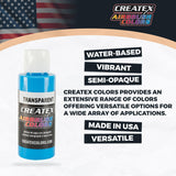 Transparent 12 CREATEX Airbrush Paint Colors Set Createx