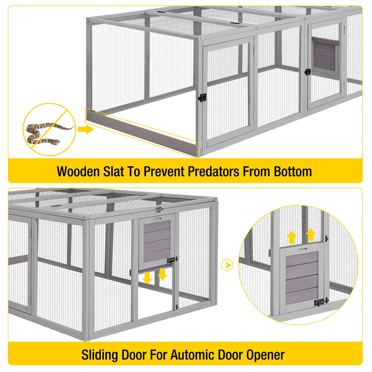 Aivituvin Chicken Coop Run Extension Rabbit Enclosure Outdoor Duck Playpen 20.73 ft² Aivituvin