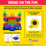 Crossover Classic Rainbow Inflatable Bounce House, Bouncy Jump Castle for Kids and Toddlers, Outdoor Birthday Party Jumping Bouncer, Commercial-Grade, Without Blower, 13 x 12 x 14.5 Ft Pogo Bounce House