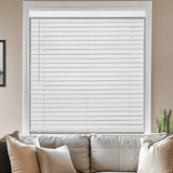 CHICOLOGY Faux Wood Blinds , Window Blinds , Wood Blinds , Window Shades , Window Treatments , Blinds & Shades , Window Shades For Home , Wooden Blinds , 32"W X 72"H, Basic White CHICOLOGY