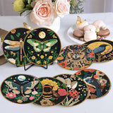 8 Pcs Insect Diamond Art Painting Coasters Kits,Moth Dragonfly Bee Coaster with Holder for Adults, Non-Slip DIY Dot Paint Craft Kits,5D Full Drill DIY Diamond Dot Gem Art Kit Home Decor Arts Craft NEGEKFKX