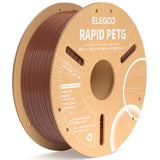 ELEGOO Rapid PETG Filament 1.75mm Brown 1KG, High Speed 30-600mm/s 3D Printer Filament Dimensional Accuracy +/- 0.02 mm, 1kg Cardboard Spool(2.2lbs) Fits for Most FDM 3D Printers ELEGOO