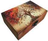 RK Collections Spiritual Tree of Life Wooden Jewelry Box for Keepsake | Trinket Box Case/Holder for Home Decor Gifts | 6.5" x 4.3" x 2.3". (7TOLS) RK Collections