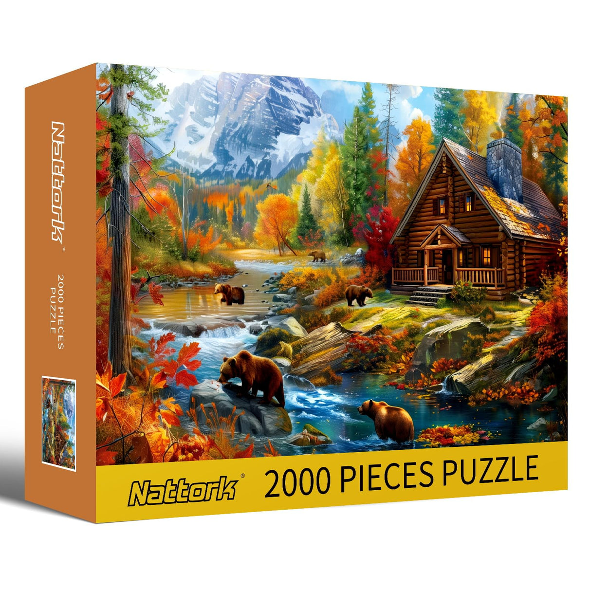 Jigsaw Puzzles 2000 Pieces for Adults Families Bear Village Pieces Fit Together Perfectly Nattork