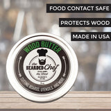 Wood Butter - 8 oz. - Cutting Boards - Butcher Blocks - Veteran Owned - Made in the USA THE BEARDED CHEF ITS ALL ABOUT THE WOODTALLAHASSEE, FL EST. 2016