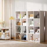 COMHOMA 8 Wood Cube Storage Organizer with Open Back and Removable Back Panels, 11In White Cube Storage Bookshelf, Cubicle Shelf Bookcase for Home Office Bedroom Living Room, Vertical or Horizontal COMHOMA