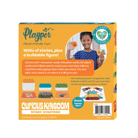 Story Starters for Beginners: Create a Story Card Activity for Kids, Pre-Literacy Illustrated Story Prompts (No Reading Required) Part of The Curious Kingdom by Playper Playper