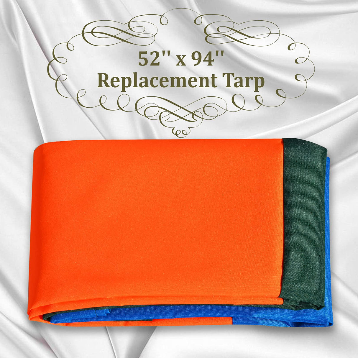 Strong Camel Replacement Swing Set Replacement Tarp for Backyard Wood Playset Swing Set -Only Backyard Playset Canopy Cover (Multicolor, 52" X 94") Strong Camel