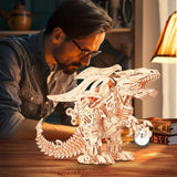 RMOKA 3D Wooden Puzzles for Adults, Building Sets Walking and Roaring Dragon Wooden Model Kit - DIY Mechanical Dragon Puzzle Toys for Boys Kids Ages 8-12-14, Gifts for Teen Men with Lifelike Walk RMOKA
