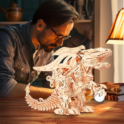 RMOKA 3D Wooden Puzzles for Adults, Building Sets Walking and Roaring Dragon Wooden Model Kit - DIY Mechanical Dragon Puzzle Toys for Boys Kids Ages 8-12-14, Gifts for Teen Men with Lifelike  - WoodArtSupply