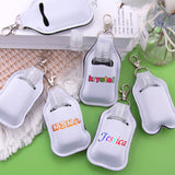 Duufin 40 Pieces Hand Sanitizer Holder Empty Travel Bottle Set Including 20 Pieces Hand Sanitizer Keychain Holders and 20 Pieces Reusable Flip Cap Travel Bottles for Hand Sanitizer, White Duufin