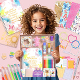 2-Pack DIY Journal Kit for Girls Ages 8-14 Year Old, Birthday Christmas Gifts for Teen Girls, 70+ Pcs Art & Crafts, Scrapbook & Diary Supplies Toy Set Trendy Stuff for Kids ADUSRIZ