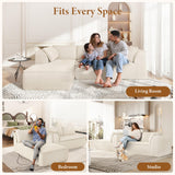 Vesgantti 106" Cloud Couch Sectional Modular Sofa, Deep Seat Comfy Cloud Couch Chenille Memory Foam Sofa Modular Couches for Living Room Bedroom, No Assembly Required (Beige, Left-Facing Chaise) Vesgantti