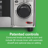 Hamilton Beach Sure-Crisp Toaster Oven Air Fryer Combo, Fits 9” Pizza, 4 Slice Capacity, Powerful Circulation, Auto Shutoff, Stainless Steel (31403) Hamilton Beach