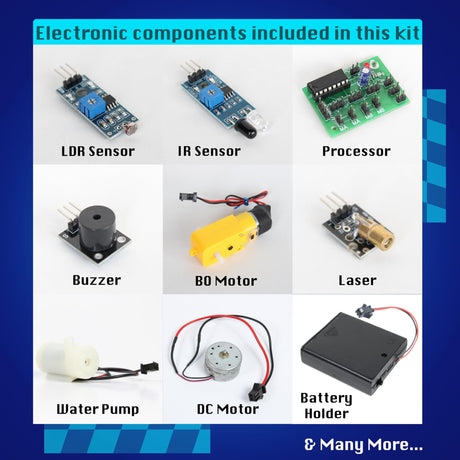 Butterfly EduFields 10-in-1 STEM Robotics Kit for Kids Ages 8-14 | Electronics & Engineering Science Kit with Circuit Board Projects | Educational Robot Building Kit Butterfly EduFields