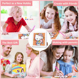 Sretoul Cartoon Diamond Art Kits for Kids with Frame - Kid Diamond Art Painting Kit Cartoon, Cute Gem Arts for Kids Ages 4 6 8 12, Easy DIY Crystal Gem Kits for Children Girls Boys Gifts (7x7 inch) Sretoul