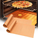 UBeesize 2 Pack Thickened Copper Oven Liners for Bottom of Oven BPA & PFOA Free, Reusable 16x24 Inch Heavy Duty Non Stick Teflon Oven Mats, Fit Electric Gas Toaster Convection Microwave Ovens Grills UBeesize