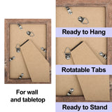 TOFOREVO Picture Frames 4x6 Set of 2 Rustic Wood Grain Photo Frame for Gallery Wall Mounting or Tabletop Display TOFOREVO