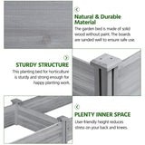 Yaheetech 8×2ft Wooden Horticulture Raised Garden Bed Divisible Elevated Planting Planter Box for Flowers/Vegetables in Backyard/Patio Outdoor, Gray, 97 x 25 x 11in Yaheetech