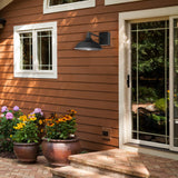 Globe Electric Modern Farmhouse Wall Sconce, Matte Black, 12 x 11 x 9 inches, Indoor/Outdoor, Kitchen, Porch Decor, 60W Bulb GLOBE