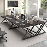 HSH Large Rustic Computer Desk, Industrial Extra Long Home Office Desk, Modern Pc Study Gaming Writing Table for Two Person, Workstation Executive Desk for Home Bedroom Living Room, Dark Gray, 70 Inch HSH