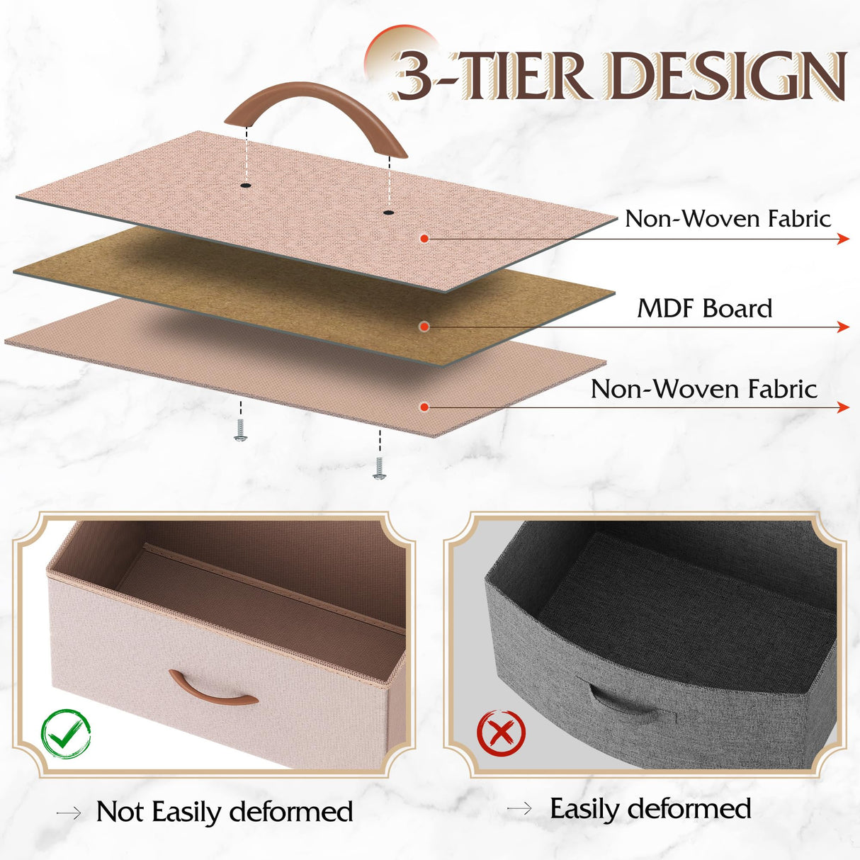 WLIVE 9-Drawer Dresser, Fabric Storage Tower for Bedroom, Hallway, Entryway, Closet, Tall Chest Organizer Unit with Fabric Bins, Steel Frame, Wood Top, Easy Pull Handle, Pink WLIVE