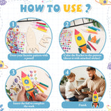 BAPHILE 12 Pack DIY Wood Rocket, Mini and Decorate Wooden Craft Kits With Tools for Kids School Home Party Decor Projects BAPHILE