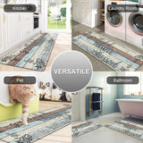 HEBE Anti Fatigue Kitchen Mat Set of 2 Non Slip Cushioned Kitchen Mats for Floor Waterproof Farmhouse Kitchen Rugs and Mats Set Comfort Standing Desk Mat Carpet for Sink,Office,Laundry HEBE